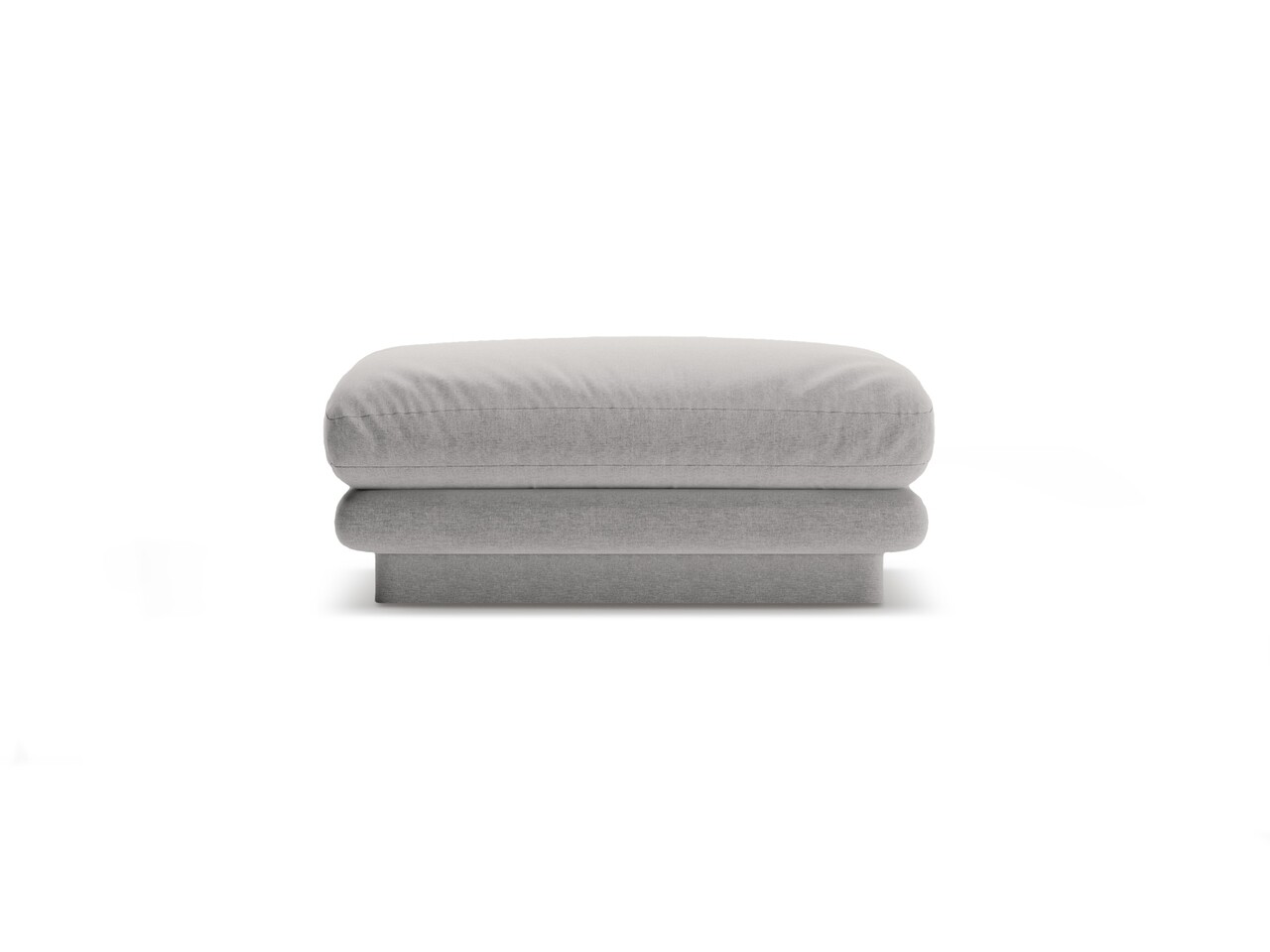 Taburet, Torino-211, Micadoni Home, 80x80x41 cm, tesatura structurata chenille, gri deschis - imagine 5